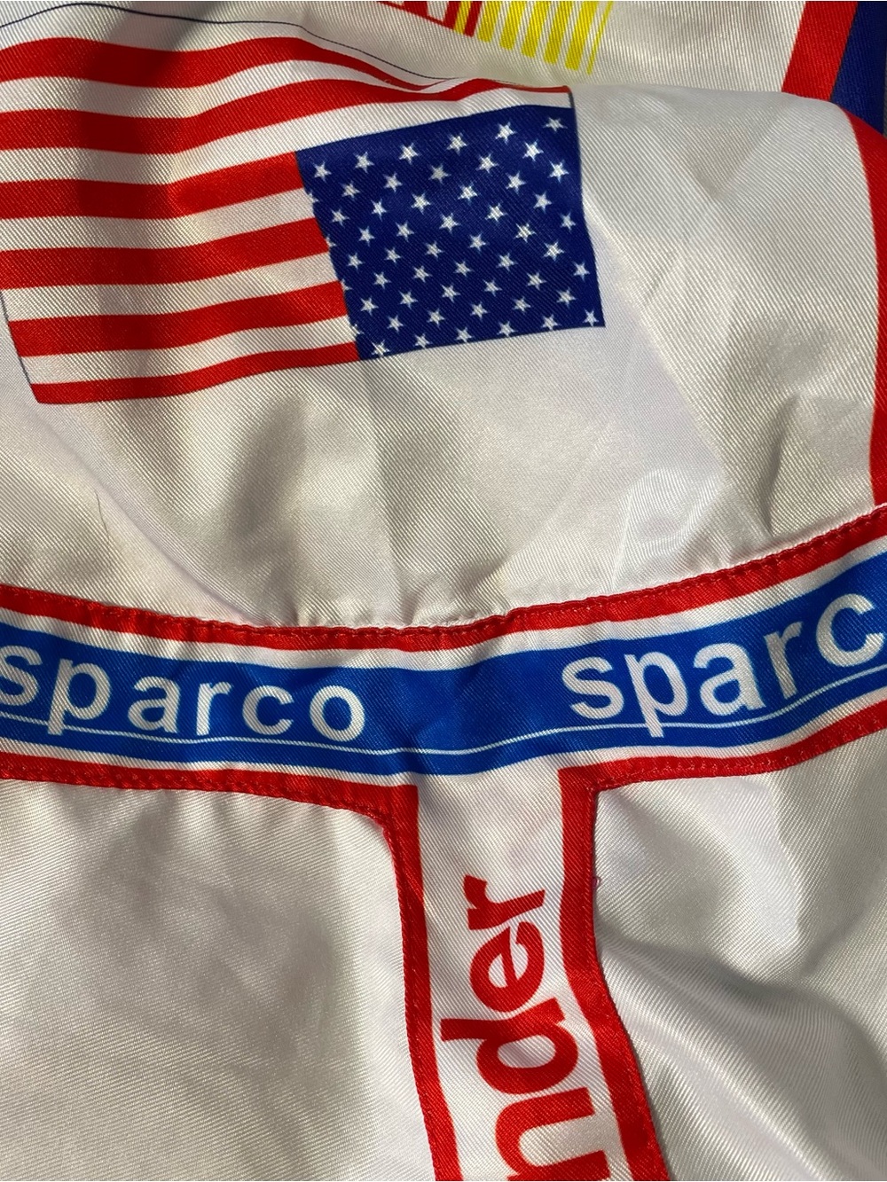 Men’s Racing Jacket - White/Red/Blue - Picture 7 of 9
